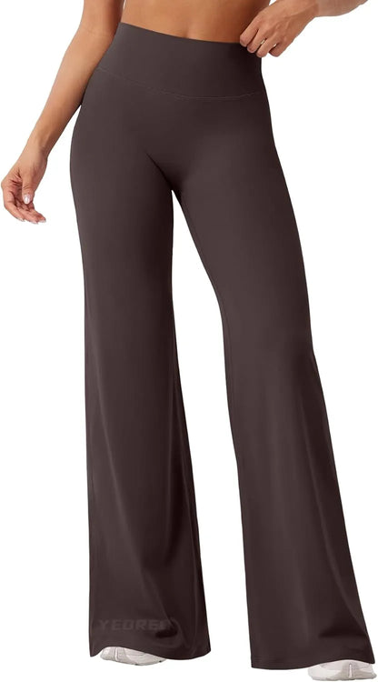 Viral High Waist Flowy Yoga Pants for Women